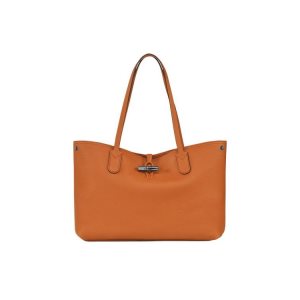 Torby Przez Ramię Longchamp Saffron Skórzane Pomarańczowe | 2043-LZIQR