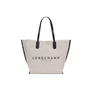 Torby Przez Ramię Longchamp Shopping L Ecru Płócienne Beżowe | 0693-EHPAD
