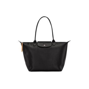 Torby Przez Ramię Longchamp Shopping L Płócienne Czarne | 6435-FWUBM