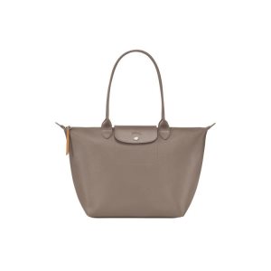 Torby Przez Ramię Longchamp Shopping L Płócienne Szare Brązowe | 8401-BFJWK