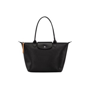 Torby Przez Ramię Longchamp Shopping S Płócienne Czarne | 4081-ZTXBQ
