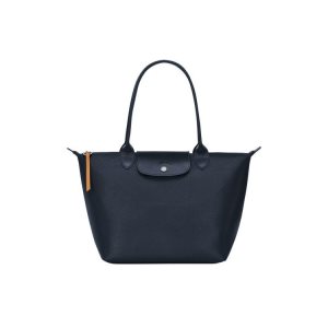 Torby Przez Ramię Longchamp Shopping S Płócienne Granatowe | 8673-CMSAE