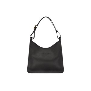 Torby Przez Ramię Longchamp Skórzane Czarne | 7410-CIRYX