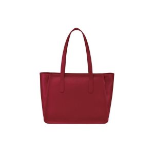 Torby Przez Ramię Longchamp Skórzane Czerwone | 7904-NFVIM