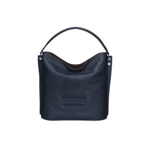 Torby Przez Ramię Longchamp Skórzane Niebieskie | 7561-GBTRA