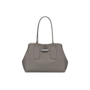 Torby Przez Ramię Longchamp Turtledove Skórzane Szare | 9108-YEKUR