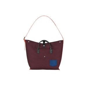 Torby Przez Ramię Longchamp Xl Płócienne Bordowe | 0692-GIFWA
