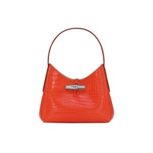 Torby Przez Ramię Longchamp Xs Skórzane Pomarańczowe | 2731-TMACG