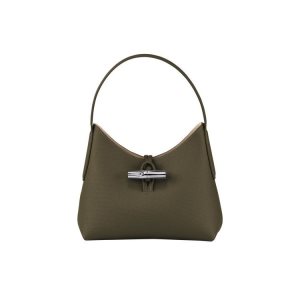 Torby Przez Ramię Longchamp Xs Skórzane Khaki | 5217-DIUCE