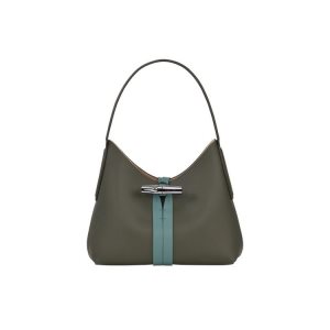 Torby Przez Ramię Longchamp Xs Skórzane Khaki Szare Zielone | 9618-HEPQU