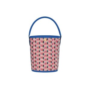 Torebki Longchamp Bucket Skórzane Różowe | 2345-XAPDS