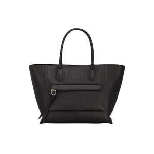 Torebki Longchamp L Skórzane Czarne | 5841-XKWIP
