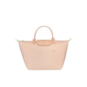 Torebki Longchamp M Flowers Recycled canvas Głęboka Różowe | 6378-CDPUX