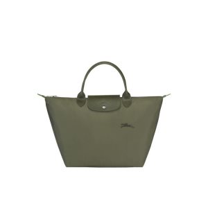 Torebki Longchamp M Forest Recycled canvas Zielone | 6289-GBLDS