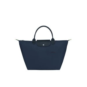 Torebki Longchamp M Recycled canvas Granatowe | 4836-PMZGW