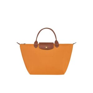 Torebki Longchamp M Saffron Recycled canvas Pomarańczowe | 7231-JUEBP