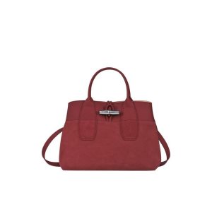 Torebki Longchamp M Skórzane Czerwone | 0629-JLPWT