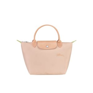 Torebki Longchamp S Flowers Recycled canvas Głęboka Różowe | 3480-ZUFHK