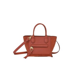 Torebki Longchamp S Marmelade Skórzane Pomarańczowe | 7461-QVGSW