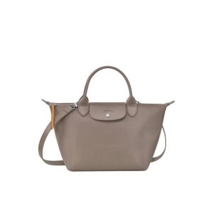Torebki Longchamp S Płócienne Szare Brązowe | 0746-IAVUL