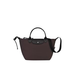 Torebki Longchamp S Recycled canvas Bordowe | 4068-LPCVT