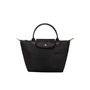 Torebki Longchamp S Recycled canvas Czarne | 9016-UAHWN