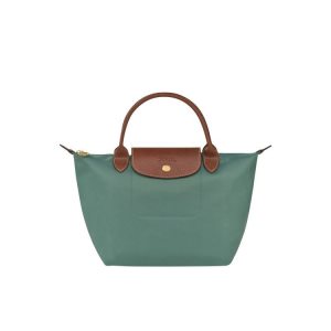 Torebki Longchamp S Recycled canvas Szare Zielone | 7650-NJKMO