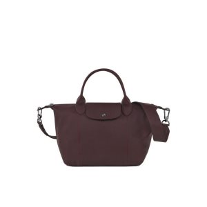 Torebki Longchamp S Skórzane Bordowe | 9678-WRKQM