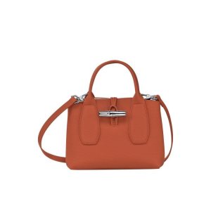 Torebki Longchamp S Skórzane Ciemny Czerwone | 9617-TYLUF