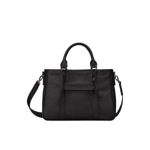 Torebki Longchamp S Skórzane Czarne | 3940-MWLNE