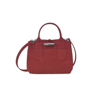 Torebki Longchamp S Skórzane Czerwone | 5438-PQKGF