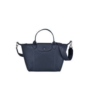 Torebki Longchamp S Skórzane Granatowe | 0563-LOAHV