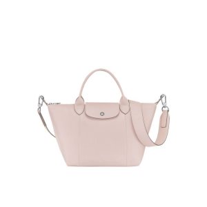 Torebki Longchamp S Skórzane Różowe | 0458-UPDCS