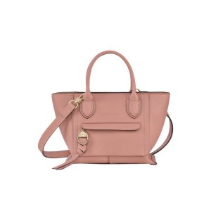 Torebki Longchamp S Skórzane Różowe | 4598-HQAXO
