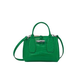 Torebki Longchamp S Skórzane Zielone | 7864-RUCKN