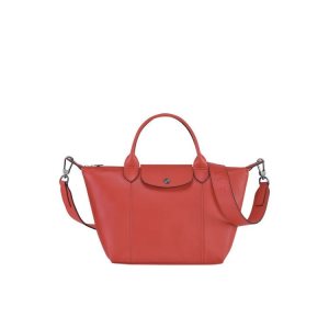 Torebki Longchamp S Terracotta Skórzane Pomarańczowe | 0981-TLCAW