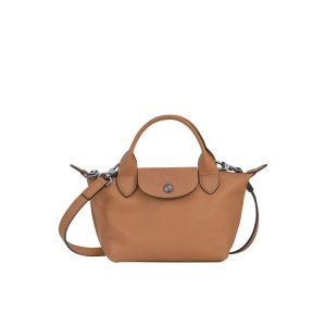 Torebki Longchamp Xs Hazelnut Skórzane Beżowe | 7842-LMDWZ