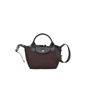 Torebki Longchamp Xs Recycled canvas Bordowe | 9237-LVGMR