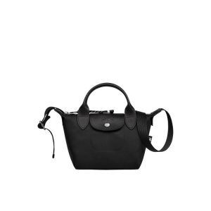 Torebki Longchamp Xs Recycled canvas Czarne | 1567-EXUZJ