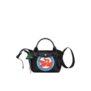 Torebki Longchamp Xs Skórzane Czarne | 2436-ZEBXT