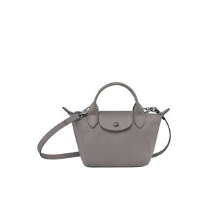 Torebki Longchamp Xs Turtledove Skórzane Szare | 3967-NLKPR