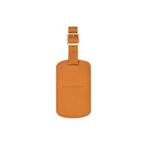 Travel Accessories Longchamp Luggage Tag Saffron Skórzane Pomarańczowe | 0879-PCJAD