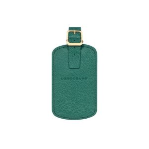 Travel Accessories Longchamp Luggage Tag Skórzane Szare Zielone | 9065-PALQK